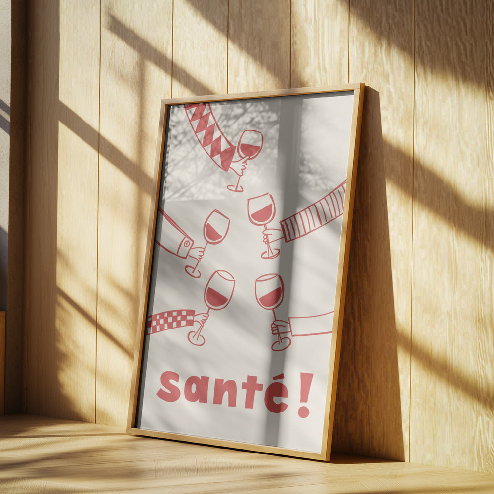 Santé! Wine Party with Friends Poster och Canvastavla