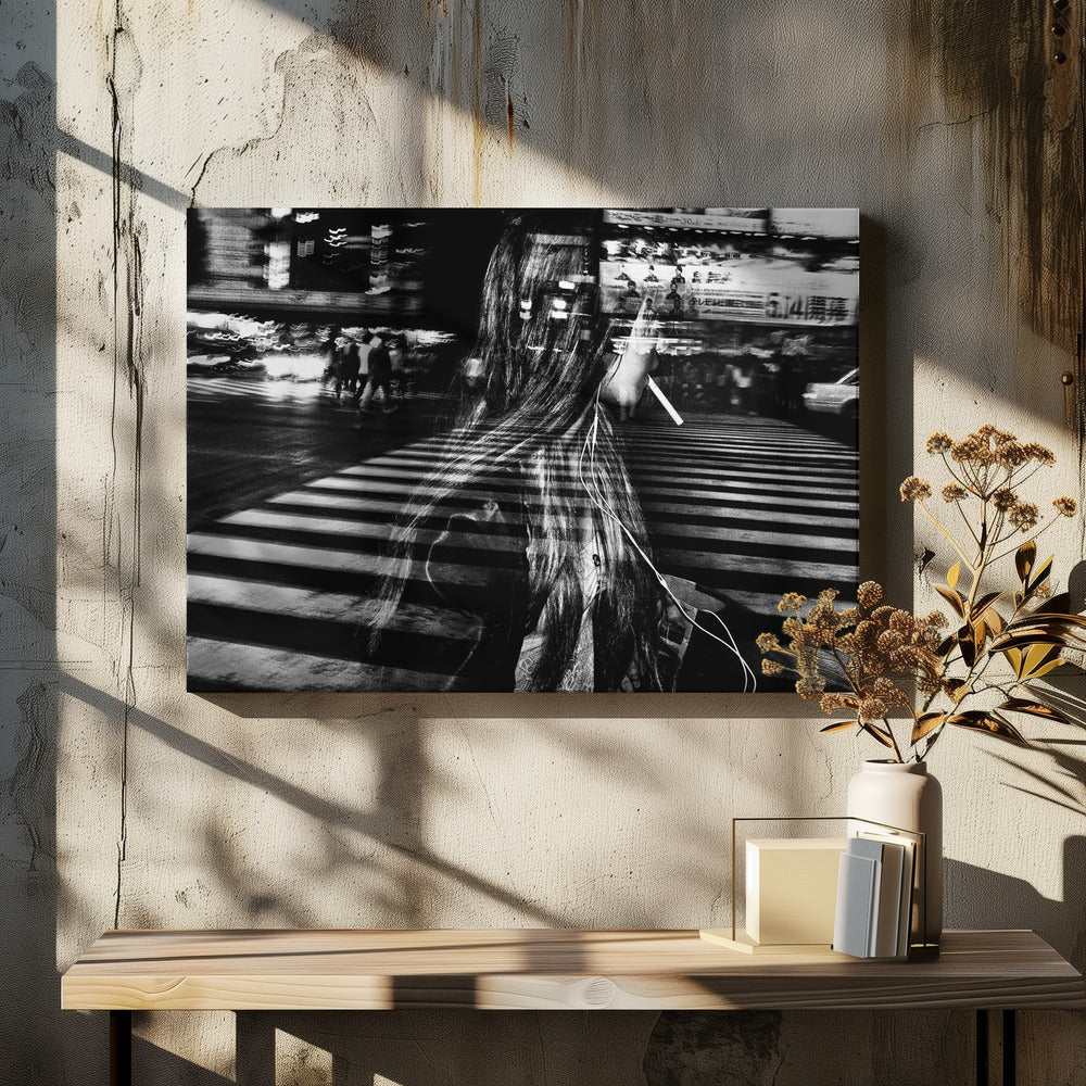 Girl with cigarette Poster och Canvastavla