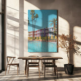 Saguaro Hotel Poolside in Palm Springs Poster och Canvastavla