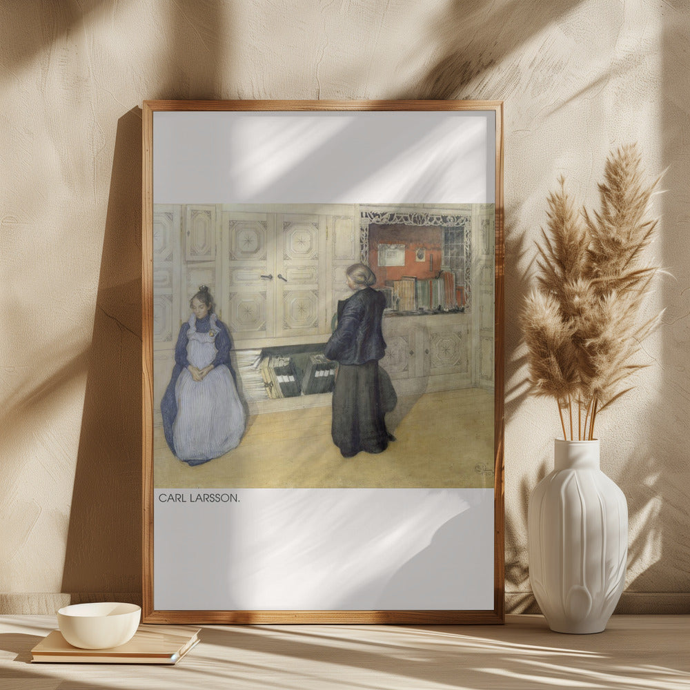 Carl Larsson, Mother and Daughter, 1903, Watercolour 1 Poster och Canvastavla