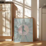 Yoga Boho Sun Green 1 Poster och Canvastavla