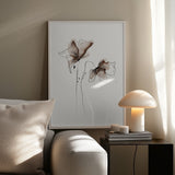 FUNKY FLOWERS digital watercolor painting Poster och Canvastavla