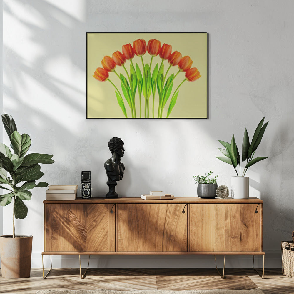 bouquet of tulips Poster och Canvastavla