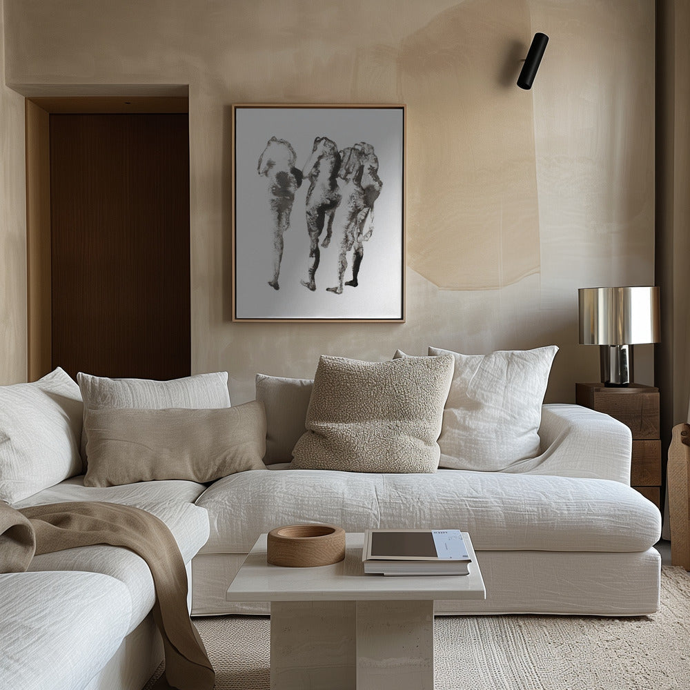 Four Figures (nach Muybridge) Enhanced Sr Poster och Canvastavla