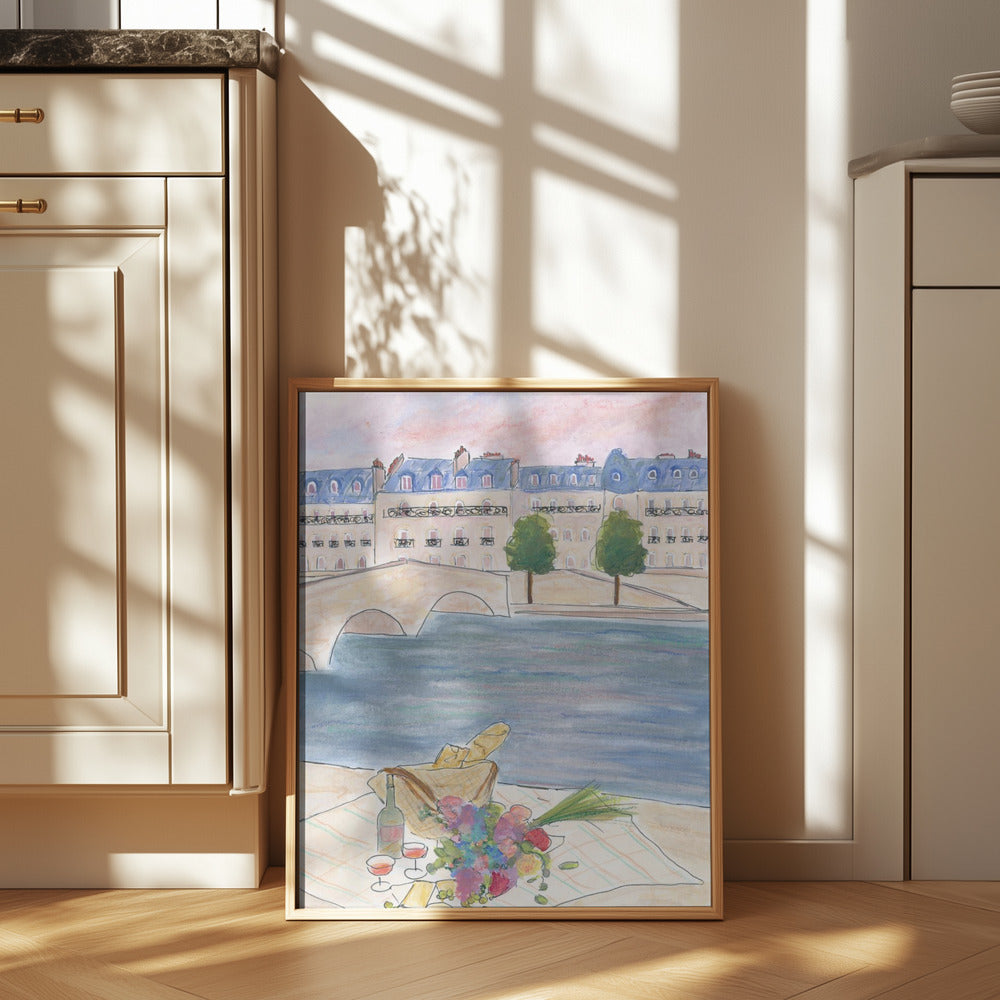 Picnic At the Seine 70x100 Poster och Canvastavla