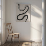 Black Brush Stroke Art Poster och Canvastavla