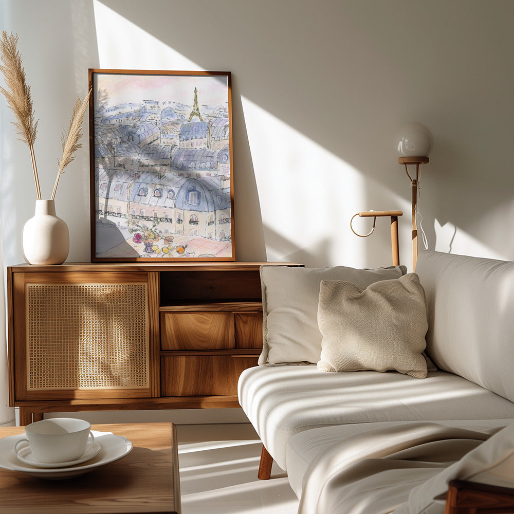 Parisian Rooftop 70x100 Poster och Canvastavla