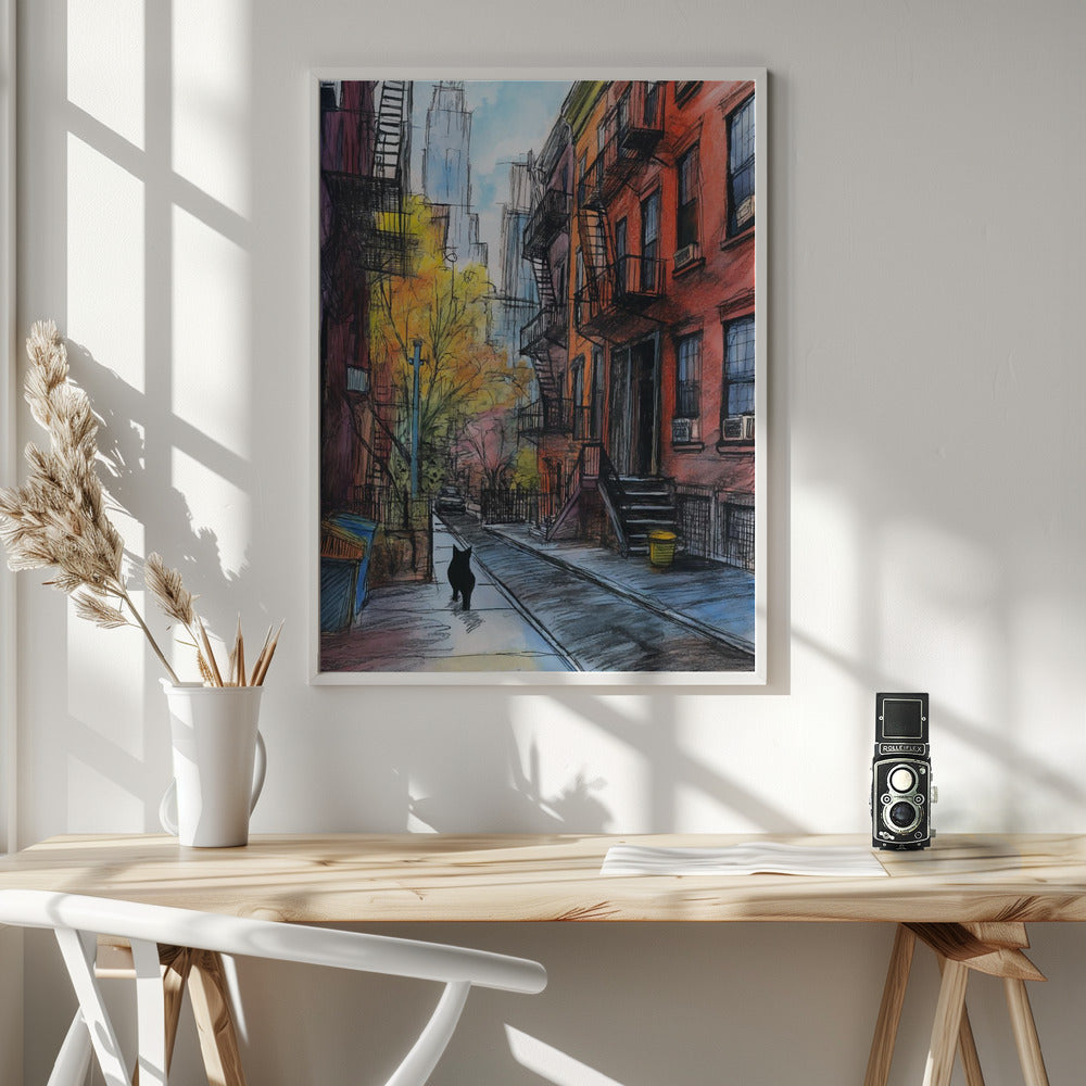 City Cat Poster och Canvastavla