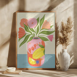 Flowers in Can Poster och Canvastavla