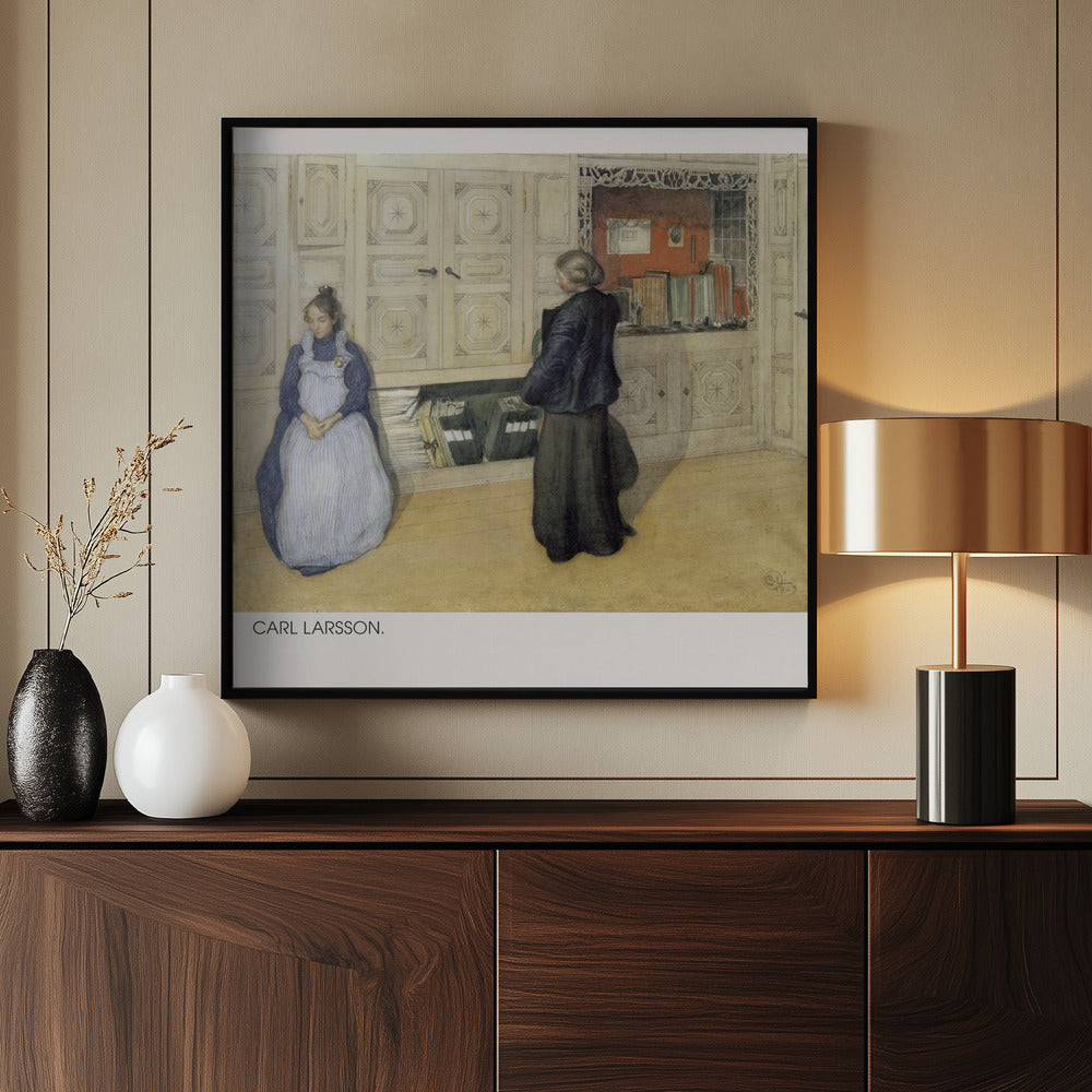 Carl Larsson, Mother and Daughter, 1903, Watercolour 1 Poster och Canvastavla