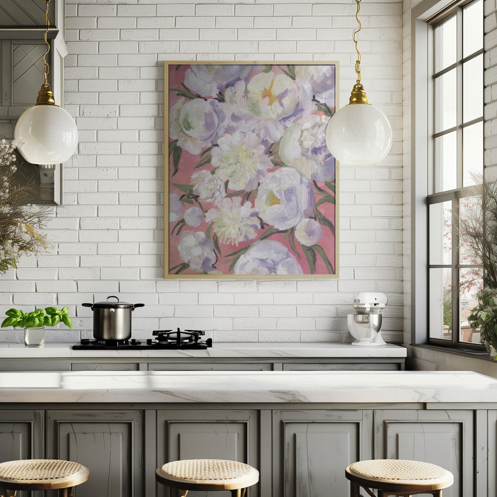 Kinsly painterly bouquet Poster och Canvastavla