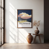 See America. Welcome To Montana (1936) Travel Poster By Richard Halls Poster och Canvastavla