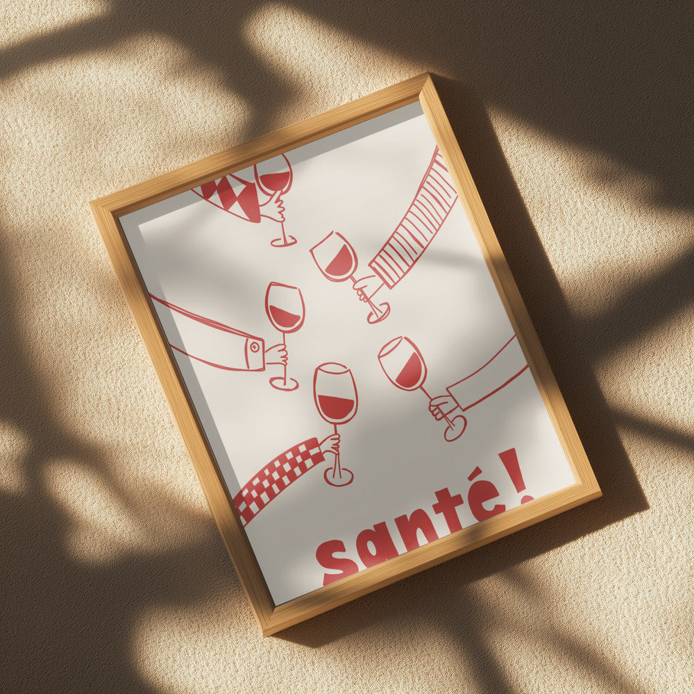 Santé! Wine Party with Friends Poster och Canvastavla