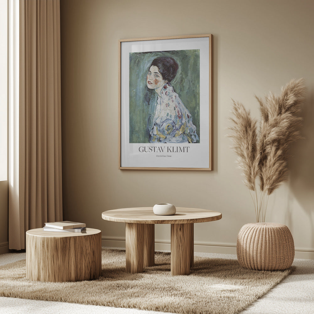 Porträt Einer Dame (1916–1917) Poster Poster och Canvastavla
