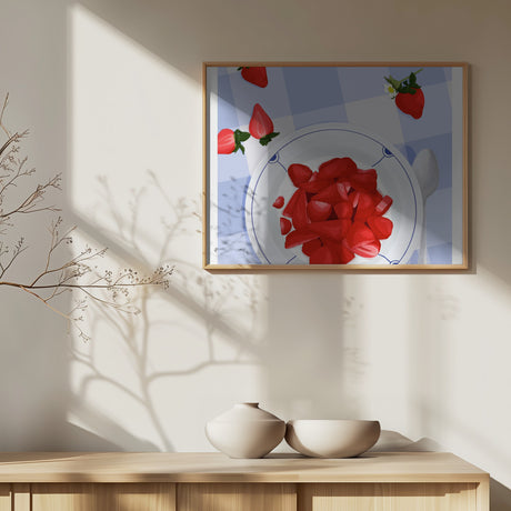 Strawberry with cream - Denmark Poster och Canvastavla