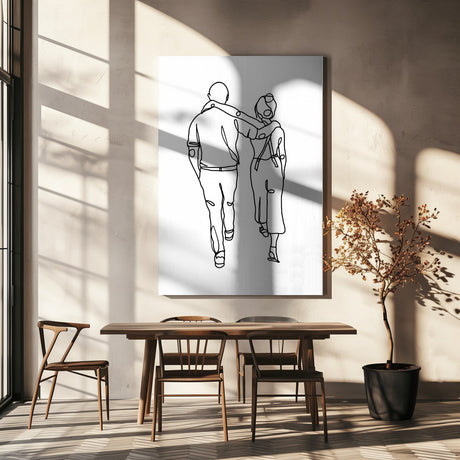 Walking With Friends Poster och Canvastavla