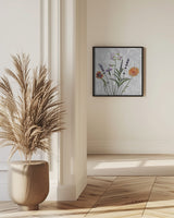frozen garden flowers Poster och Canvastavla
