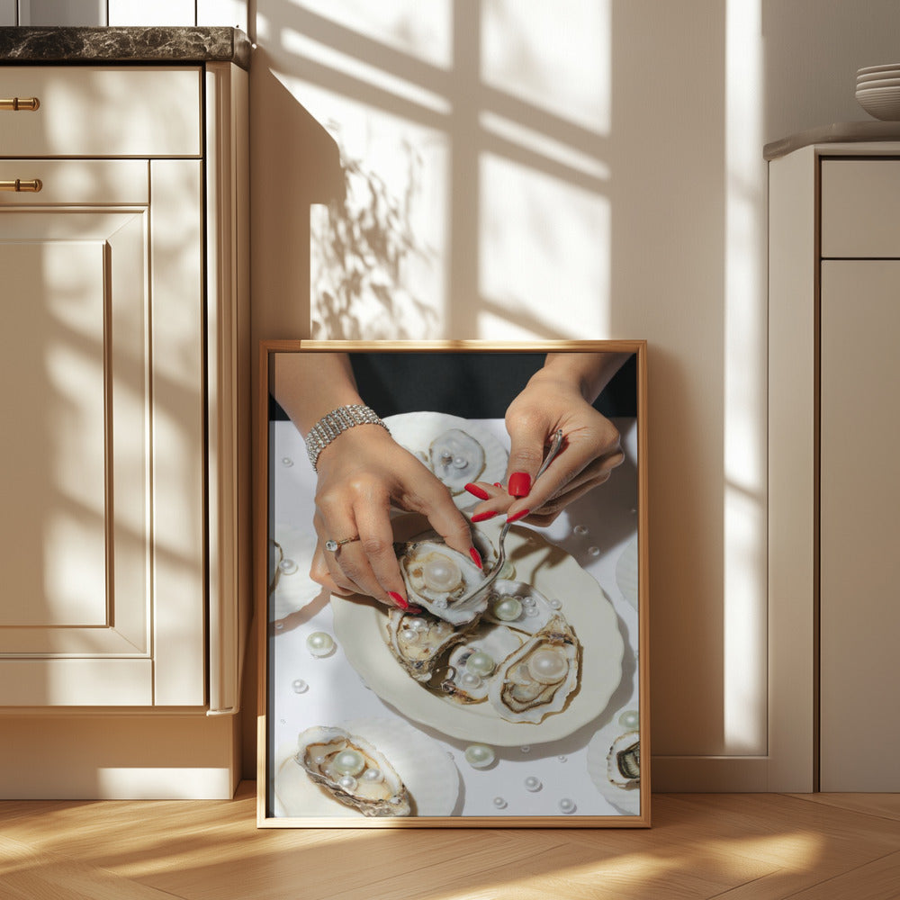 Oyster & Pearls No 01 Poster och Canvastavla