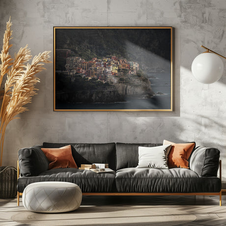 Spotlighted Manarola Poster och Canvastavla