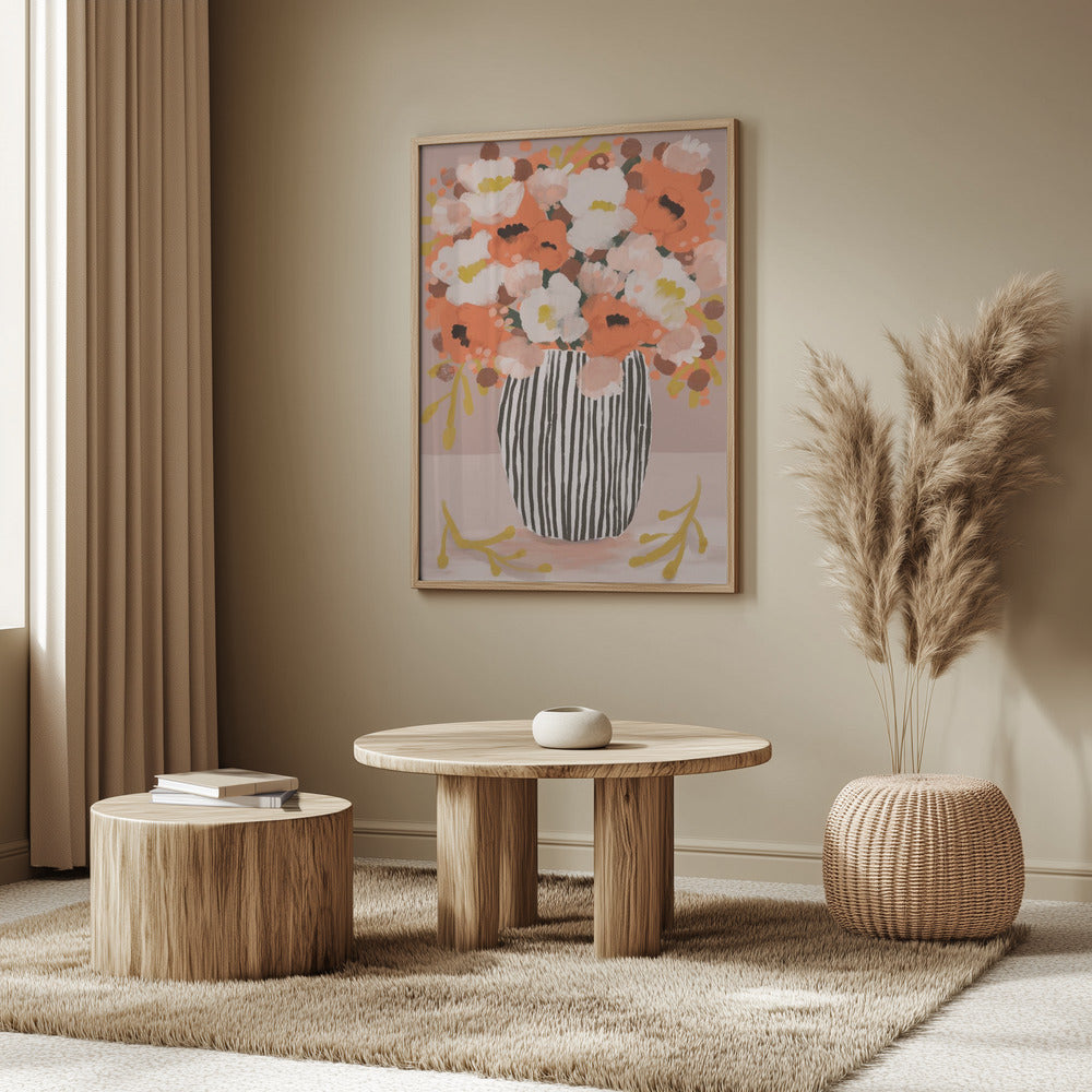 Pastelflowerimpressionno10 Poster och Canvastavla