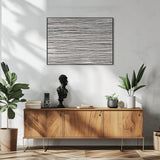 Black on Beige Lines Poster och Canvastavla