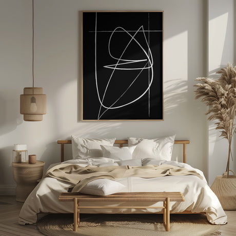 BW Lines Poster och Canvastavla