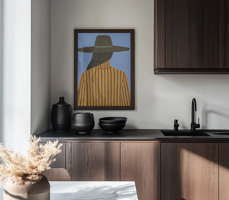 Modern Woman with Hat Poster och Canvastavla