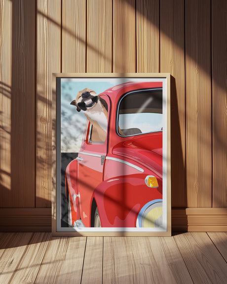 Zoom Dog Poster och Canvastavla