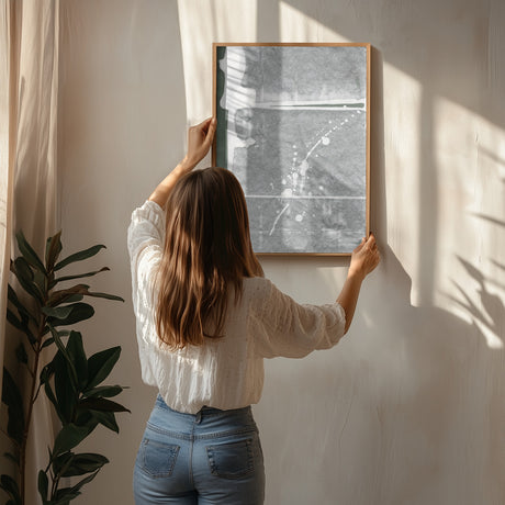 Tension fields 2 Abstract painting 18 green Poster och Canvastavla