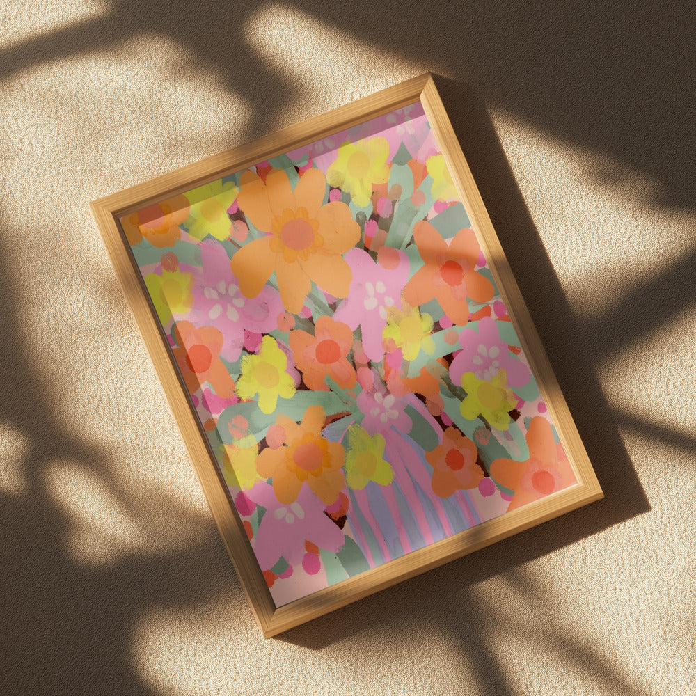 Neon Bouquet Poster och Canvastavla