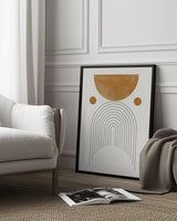 Mid Century Modern / Soft Brown Watercolor Balance Poster och Canvastavla