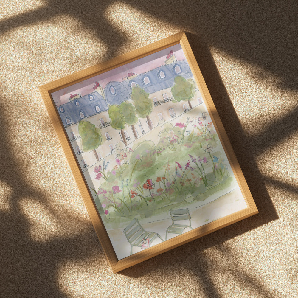 Parisian Garden 70x100 Poster och Canvastavla