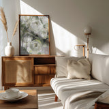 Sady painterly florals in green Poster och Canvastavla