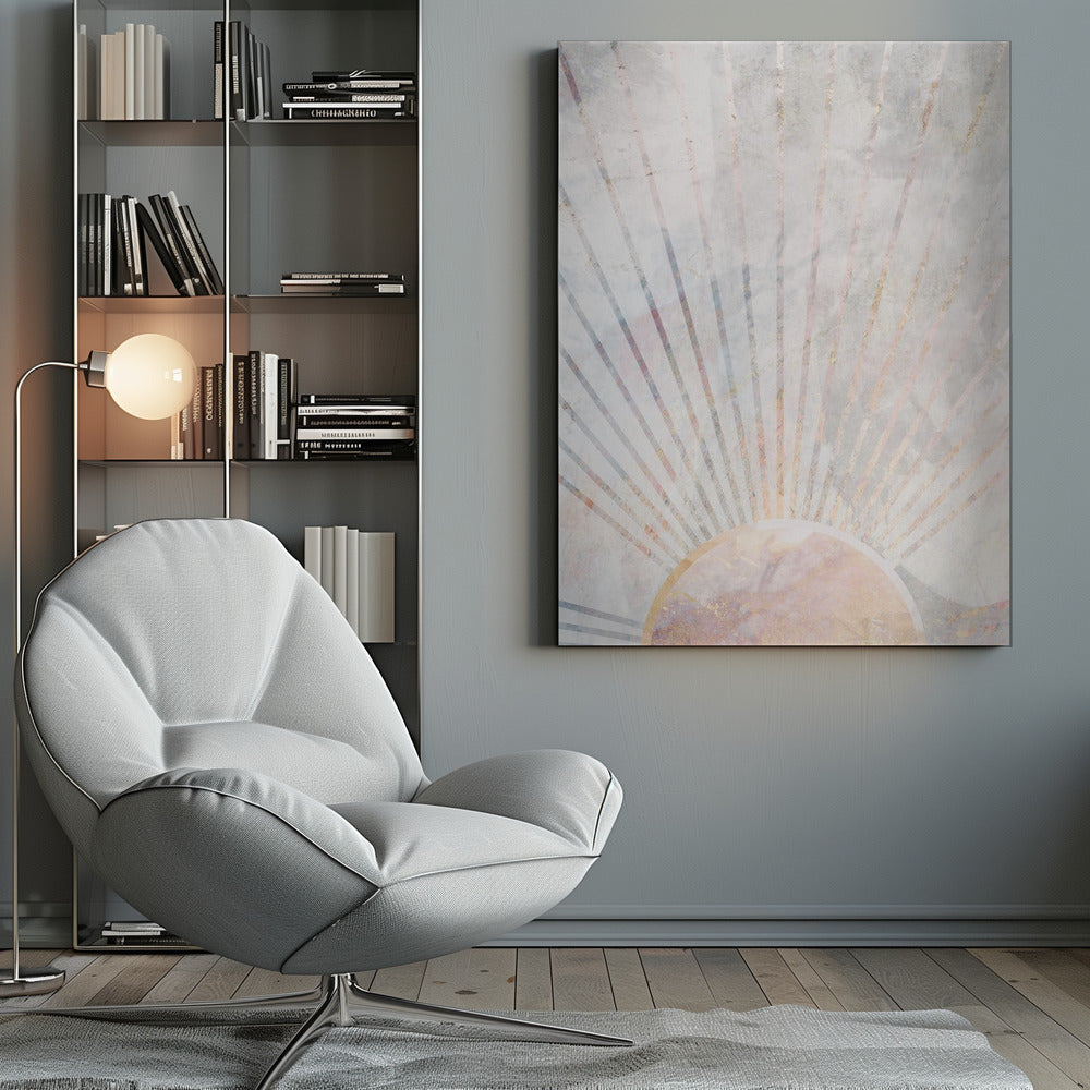 Sun Boho Morning Metallic Print Poster och Canvastavla