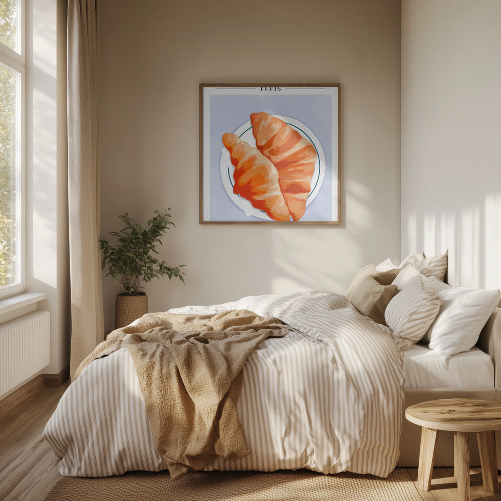 Croissant - Paris Poster och Canvastavla