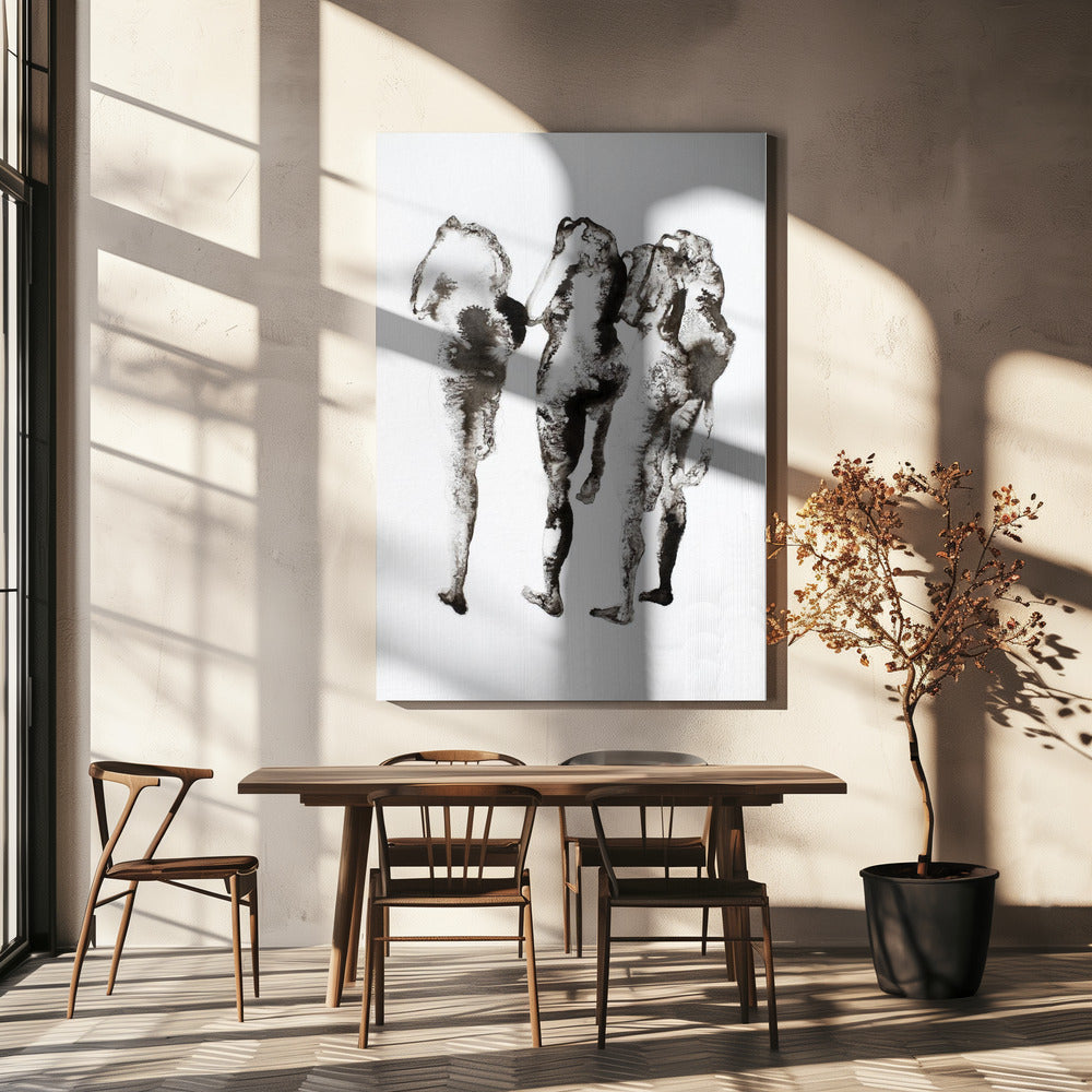 Four Figures (nach Muybridge) Enhanced Sr Poster och Canvastavla
