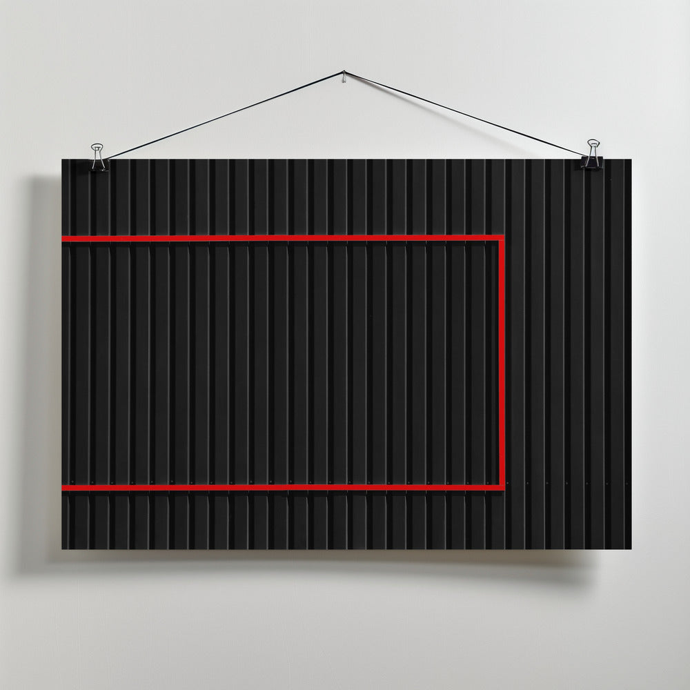 Red over Black Poster och Canvastavla