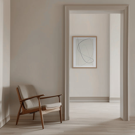 Beige Abstracta Poster och Canvastavla