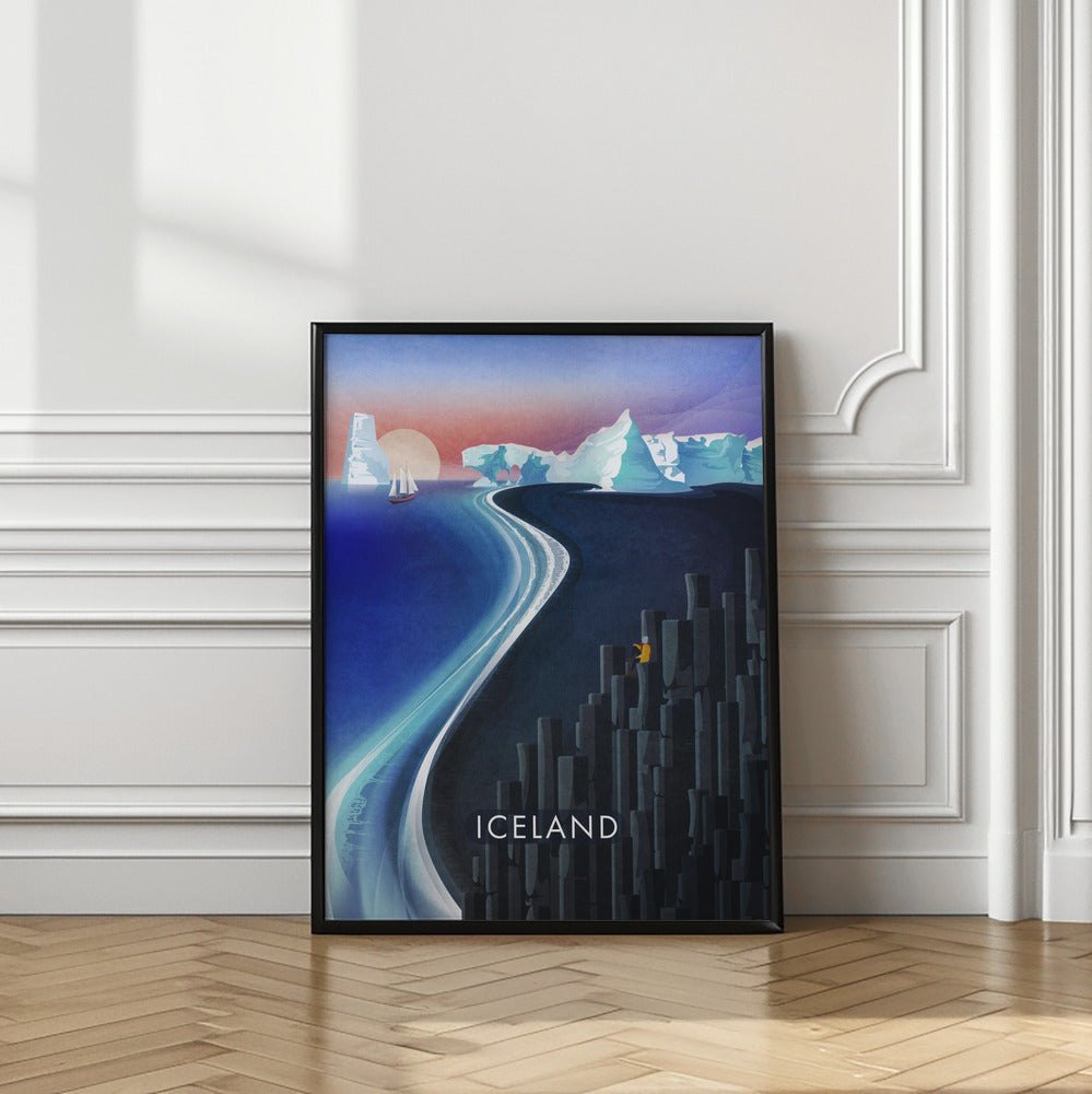 Iceland Text.png Poster och Canvastavla