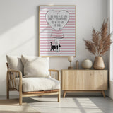 Pink Heart Poster och Canvastavla