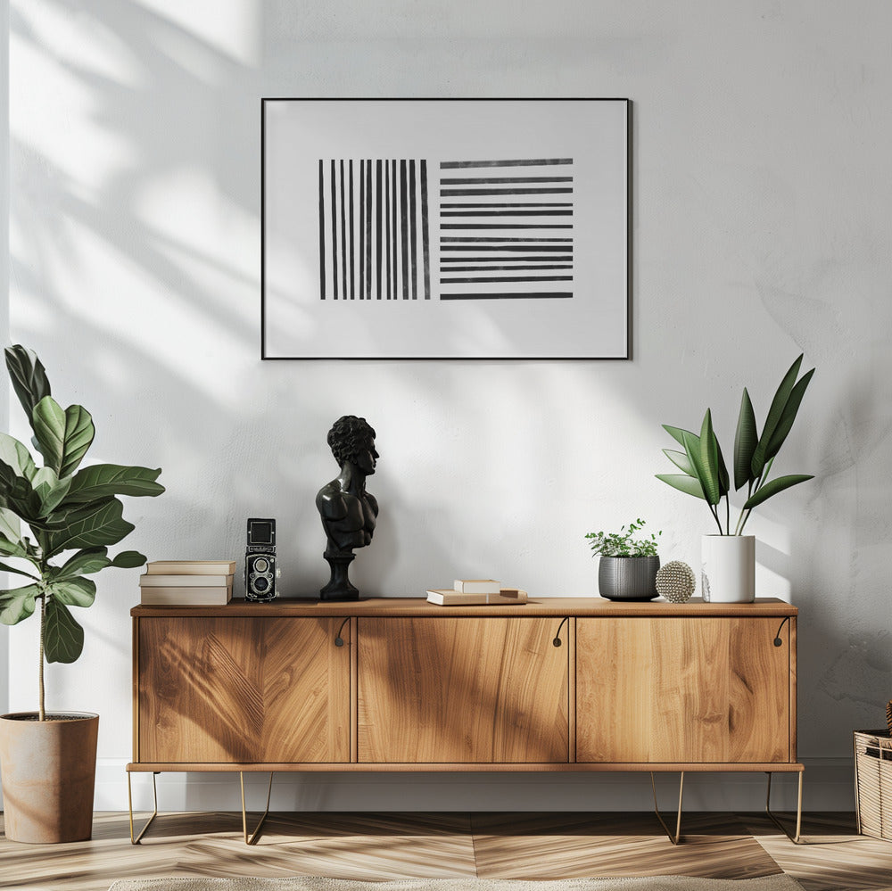 Calming Lines No 1 Poster och Canvastavla