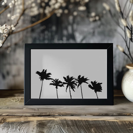 Palms White Poster och Canvastavla