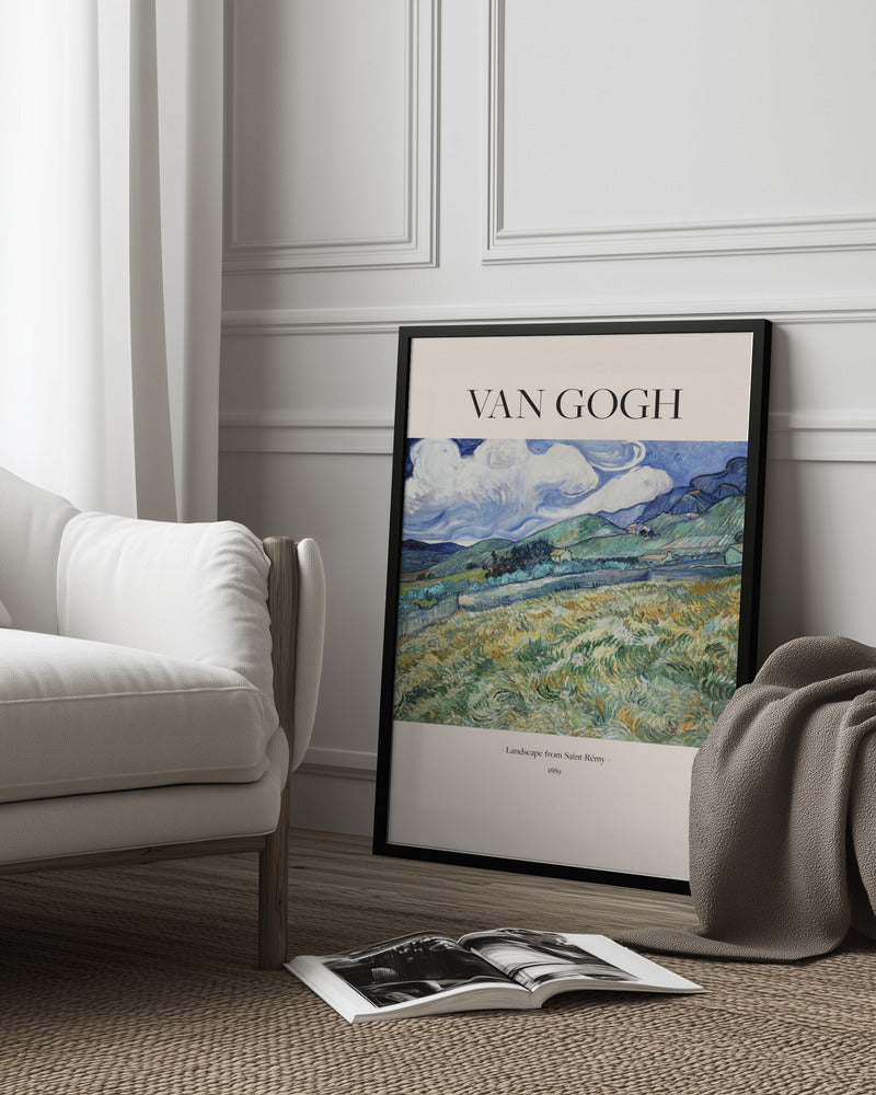Landscape From Saint Rémy (1889) Poster och Canvastavla