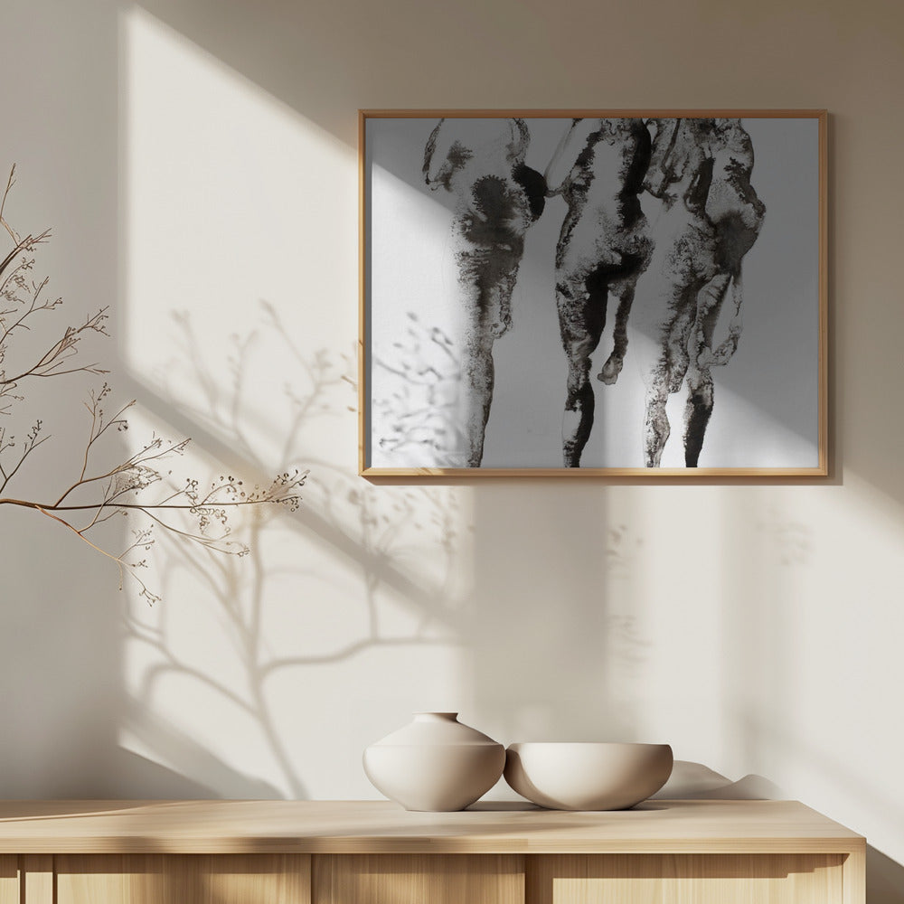 Four Figures (nach Muybridge) Enhanced Sr Poster och Canvastavla