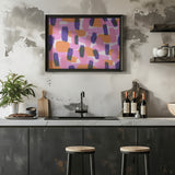 Layered Purple Strokes Pattern Poster och Canvastavla