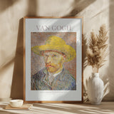 Self Portrait With Straw Hat Poster och Canvastavla