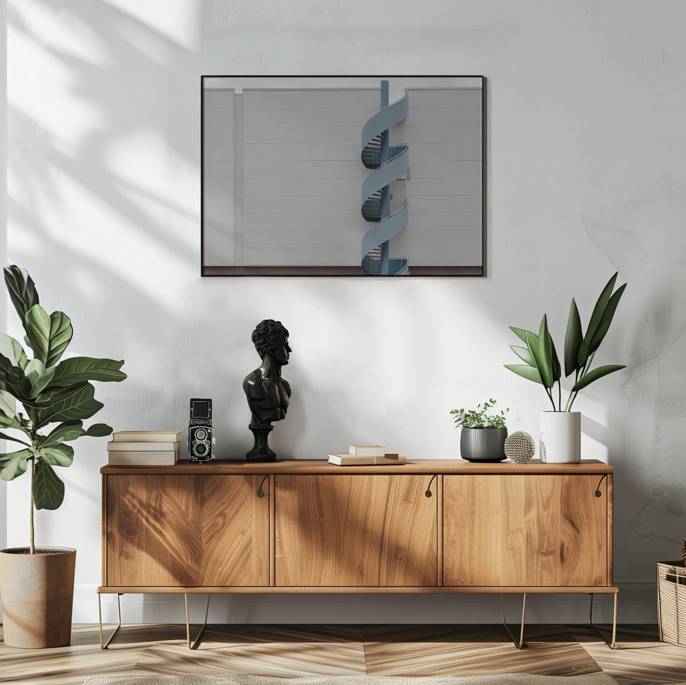 The blue stair Poster och Canvastavla
