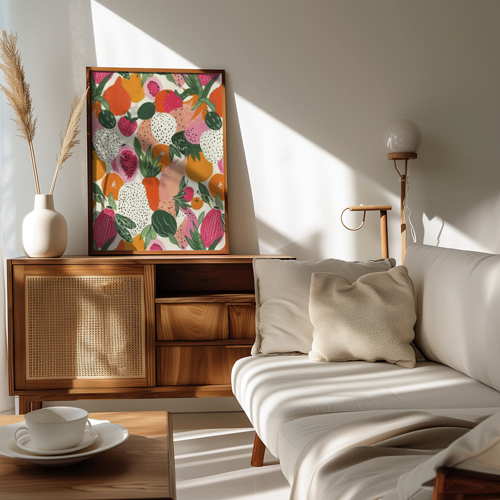 Freshfruitspattern Poster och Canvastavla