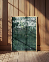 Abstract painting emerald green mural Poster och Canvastavla