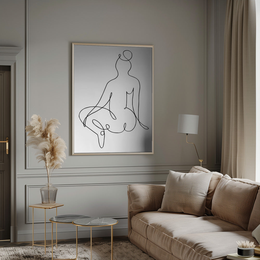 Nude Back Poster och Canvastavla